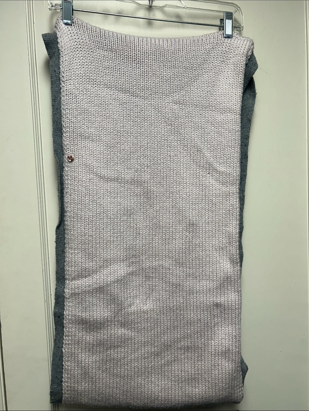 Lululemon Pink and Gray Wool Muffler